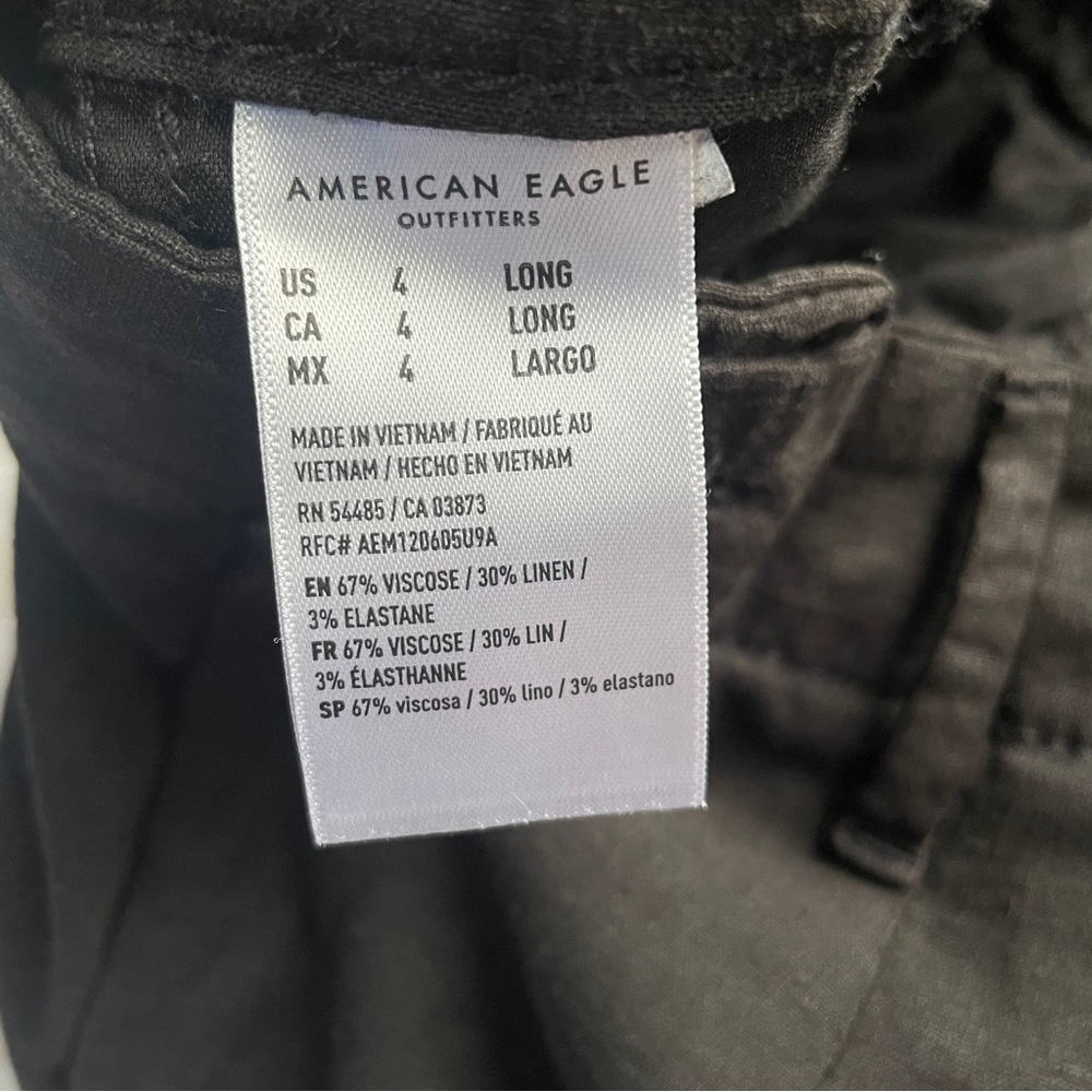 American Eagle High Rise Wide Leg Trouser Pants - Picture 6 of 8